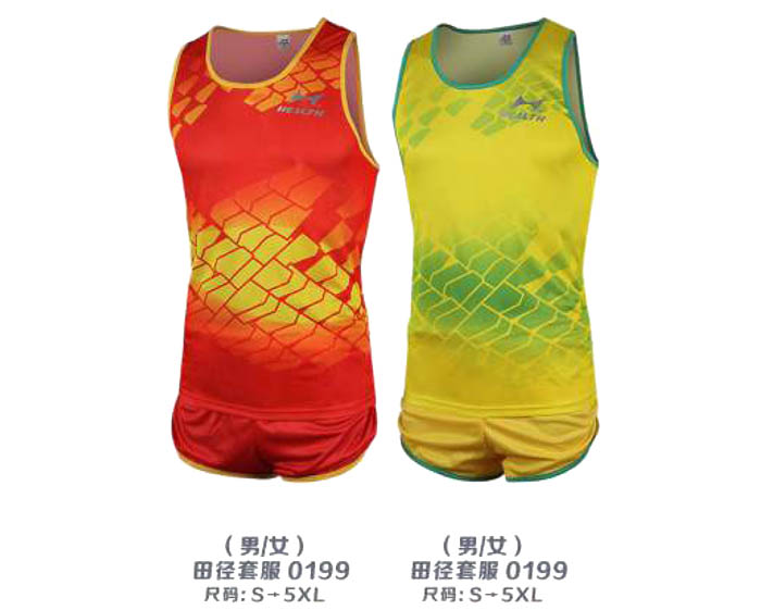 0199 男、女 田徑套服 尺碼：S-5XL