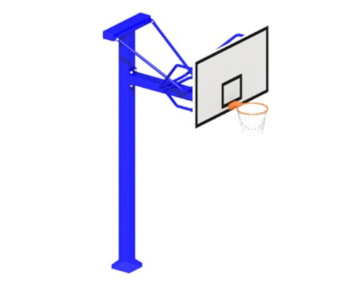 型號(hào)：YJD-Y128 預(yù)埋式方管籃球架